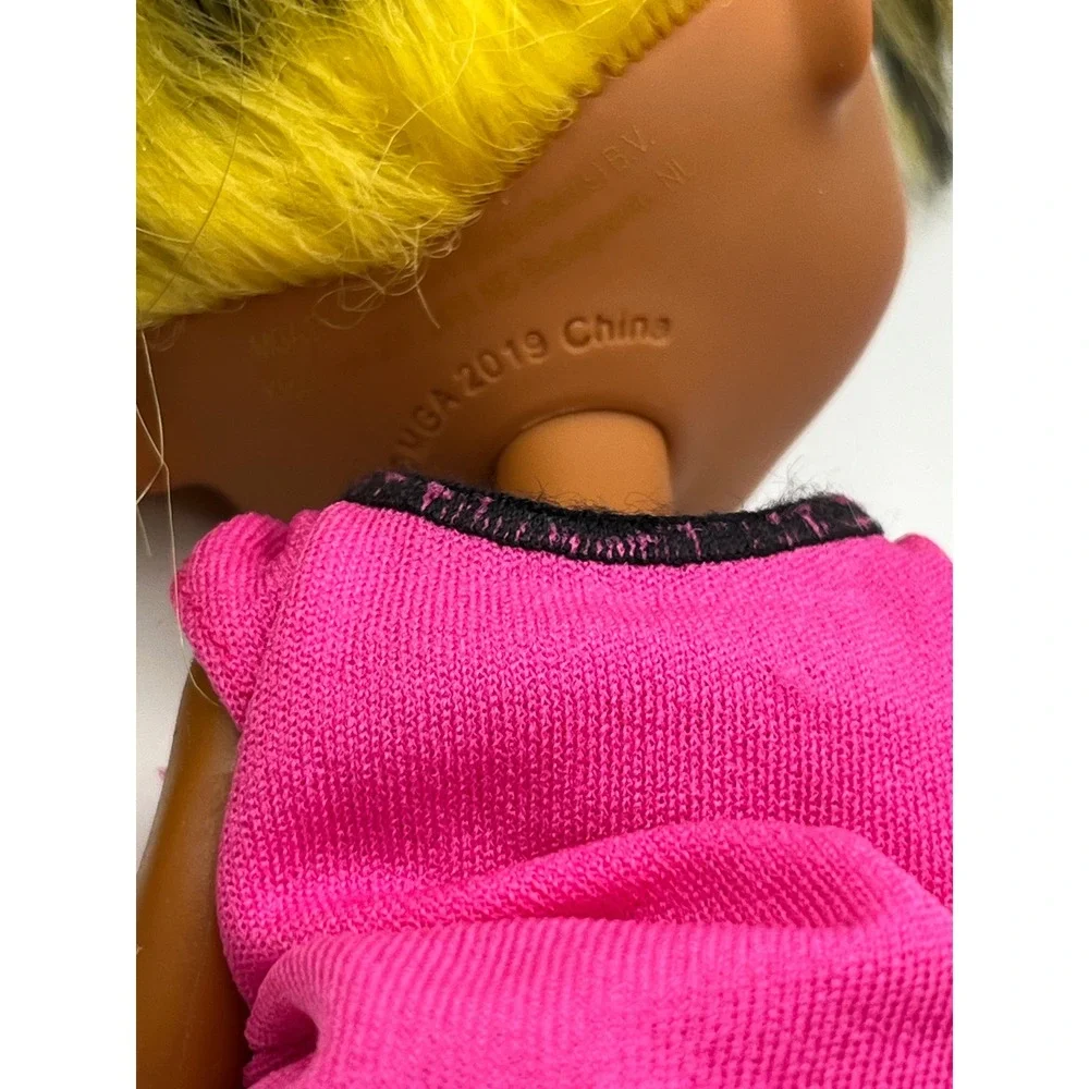 LOL Surprise OMG Doll Yellow Black Hair Pink Dress Accessories MGA 2019